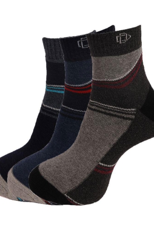 Dollar Socks Multi Casual Ankle Length Socks Pack of 3 - Multi