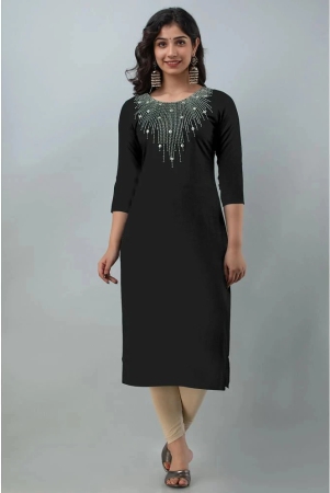 jash-creation-black-rayon-womens-straight-kurti-pack-of-1-none