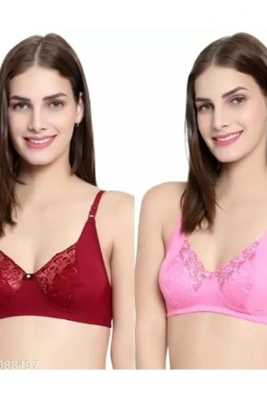 kiran-enterprises-pack-of-2-lace-non-padded-womens-everyday-bra-multicolor-none