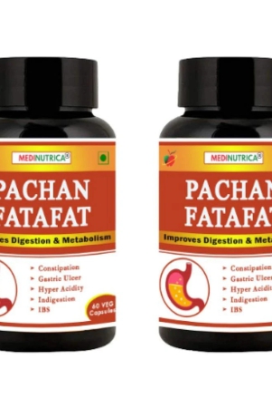 Medinutrica Pachan Fatafat Digestion Constipation Capsule 60 gm Pack Of 2