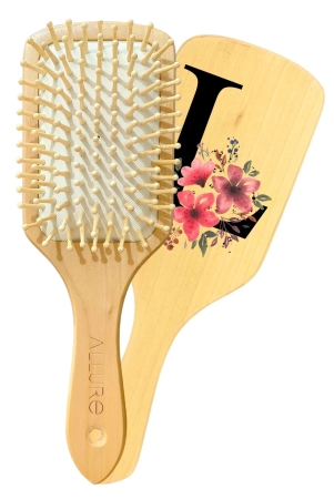 allure-personalised-wooden-paddle-hair-brush-with-letter-l