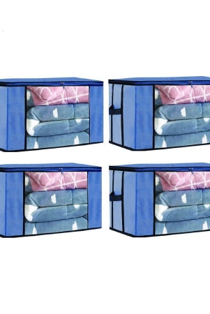 sh-nasima-set-of-04-underbed-storage-bag-storage-organizer-blanket-cover-with-front-handle