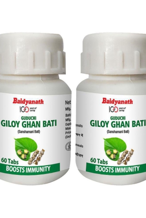 Baidyanath Giloy (Guduchi) Ghan Bati Tablet 60 no.s (Pack of 2)