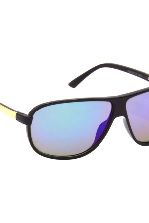 Hrinkar Multicolor Rectangular Glasses Black Frame Best Goggles for Men & Women - HRS473-BK-BU-GRN