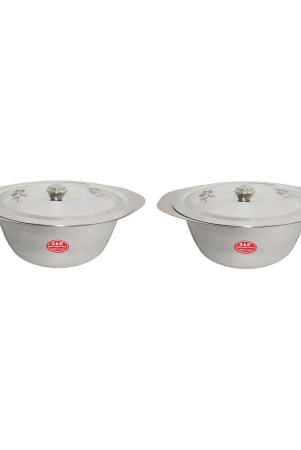 a-h-enterprises-set-of-2-pc-laser-design-serving-bowls-with-lid-dongas-stainless-steel