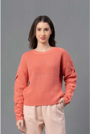 Mode By RedTape Women Deep Pink Solid Sweater