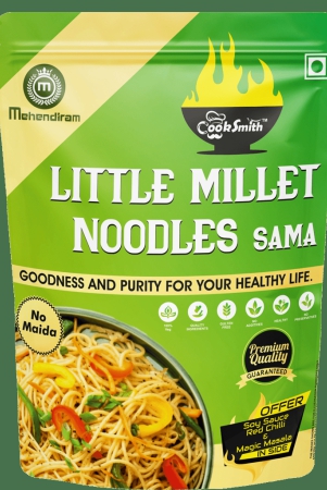 Cook Smith Healthy Little Millets Hakka Noodles| No Maida, No Fried, No MSG, No Preservatives | Sun Dried |Naturle Colours | Little Noodles| Cook Smith Noodles  Pack 200gm (Pack of 1)