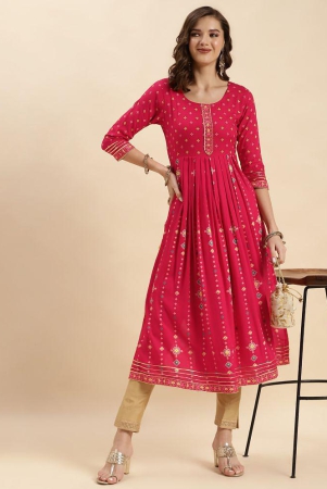 rangita-women-pink-rayon-printed-calf-length-nayra-kurti-none