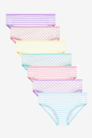 girls-multicolor-polka-dot-stripes-all-over-printed-brief-pack-of-7-3-4-years