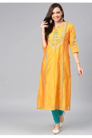 alena-yellow-chanderi-womens-flared-kurti-s