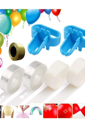 Party Propz Balloon Garland, Arch, Decorating Strip Kit For DIY Balloon Garland, DIY Balloon Arch Kit, Glue Dot, Tying Tool, Ribbon Balloon Display Set Of 7 - Multi-Color