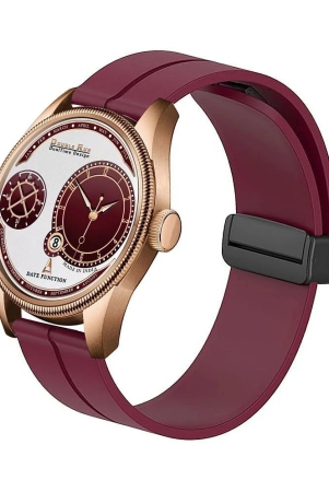 doublerun-maroon-silicon-chronograph-mens-watch