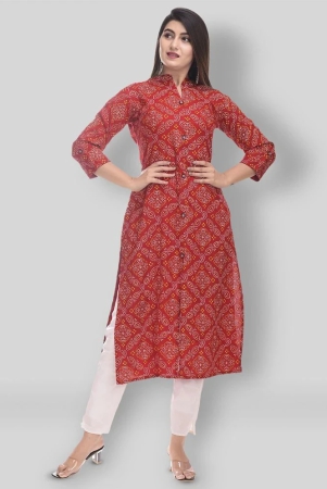 maquien-red-rayon-womens-front-slit-kurti-pack-of-1-3xl