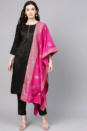 women-black-solid-kurta-with-trousers-dupatta