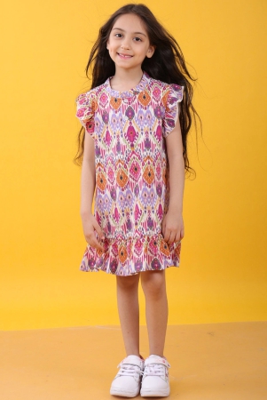 IKKAT RUFFLE SUMMER DRESS - PINK-9-10 YEARS / 1N / PINK