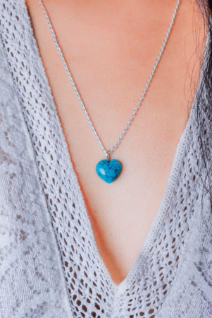 turquoise-stone-pendant-with-chain-silver-chain