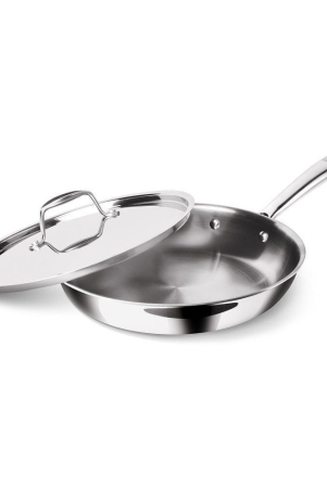 Milton Pro Cook Triply Stainless Steel Fry Pan with Lid, 20 cm / 1.2 Litre