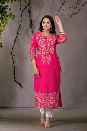 juniper-rayon-embroidered-straight-womens-kurti-pink-pack-of-1-none