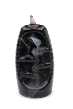 bodhi-house-ceramic-smoke-dropping-fountain-backflow-incense-holder-with-20-incense-cones-home-decor-gift-incense-burner-decorative-showpiece-aromatherapy-garden-black