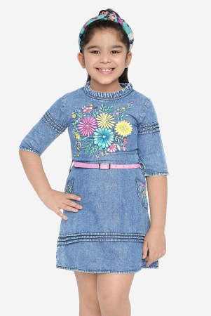 naughty-ninos-blue-cotton-girls-a-line-dress-pack-of-1-none