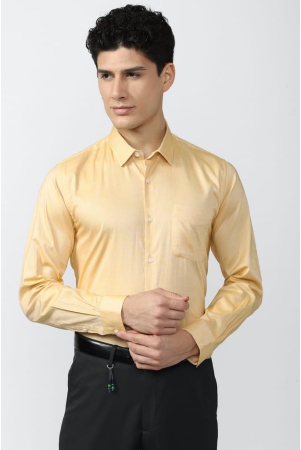 Men Yellow Slim Fit Formal Full Sleeves Formal Shirt