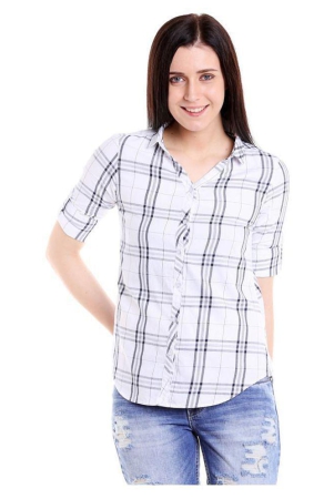 Campus Sutra - White Cotton Womens Shirt Style Top ( Pack of 1 ) - None