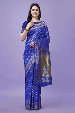 leelavati-banarasi-silk-embellished-saree-with-blouse-piece-blue-pack-of-1-blue