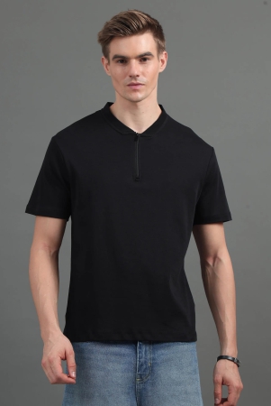 men-regular-fit-polo-t-shirt-with-zipper-black-l-black