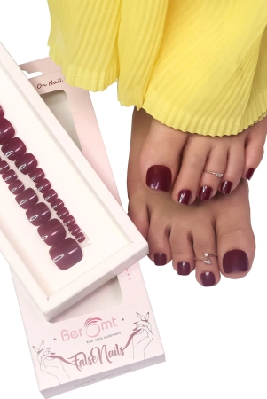 glossy-toe-nails-nail-kit-included-cherry-red