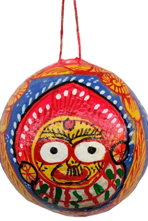 coconut-pattchitra-painting-of-lord-jagannadh-hanging-wall-decor-and-vastu-multi-color