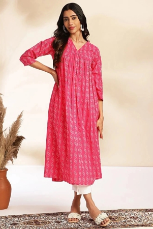 janasya-cotton-printed-a-line-womens-kurti-pink-pack-of-1-none