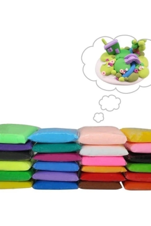 eclet-pack-of-12-air-dry-clay-colorful-children-soft-clay-creative-art-crafts-gifts-for-kids-multi-color-non-toxic-modeling-magic-fluffy-foam-bouncing-clay-putty-kit-for-kids-with-tool