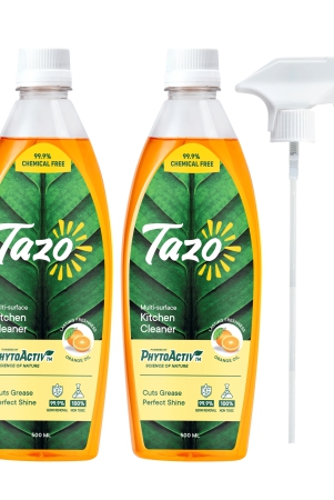 Tazo Chemical-Free Kitchen Cleaner with Orange Oil, 500 ml - Pack of 2