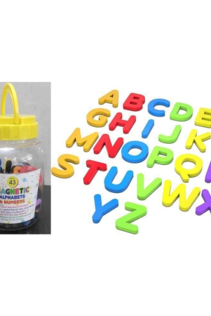 frateli-abc-magnets-capital-letters-43-magnetic-letters-numbers-ideal-for-alphabet-number-learning-spelling-games-child-safe-foam-alphabets-with-full-magnet-back-multi-colour