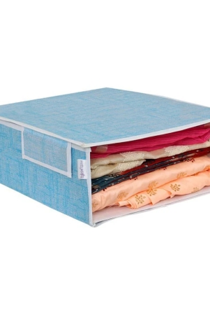 pretty-krafts-stackable-fabric-closet-storage-organizer-holder-box-window-and-lid-for-childkids-room-nursery-playroom-jute-blue