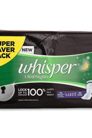 whisper-ultra-xl-overnight-sanitary-pad-30s