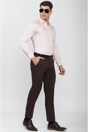 Men Pink Slim Fit Formal Full Sleeves Formal Shirt