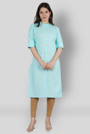 kipek-blue-cotton-womens-front-slit-kurti-pack-of-1-xl