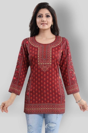 meher-impex-maroon-crepe-womens-straight-kurti-pack-of-1-s