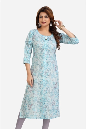 meher-impex-cotton-printed-straight-womens-kurti-turquoise-pack-of-1-none