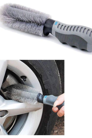 HOMETALES - Car Wheel Rim Brush Hub Clean Wash Useful Brush Car Truck Motorcycle Bike Washing Cleaning Tool for car accessories (Pack of 1)