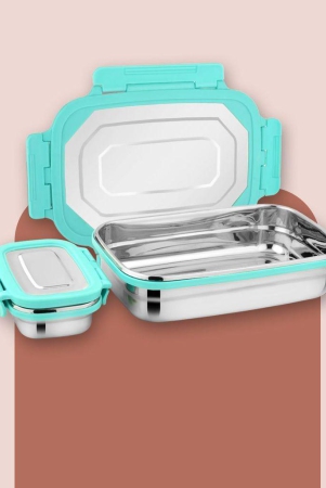 Stainless steel Airtight and Leak Proof Lunch & Tiffin Box for School/office/picnics(SeaGreen)