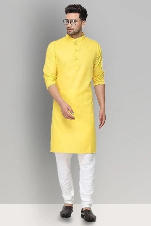 goodluck-yellow-cotton-regular-fit-mens-kurta-pyjama-set-pack-of-1-none