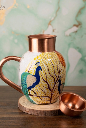 peacock-print-pure-copper-jug