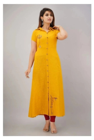 svarchi-yellow-cotton-a-line-kurti-l