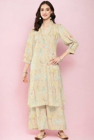 cream-floral-printed-gotta-patti-straight-kurta-with-palazzo