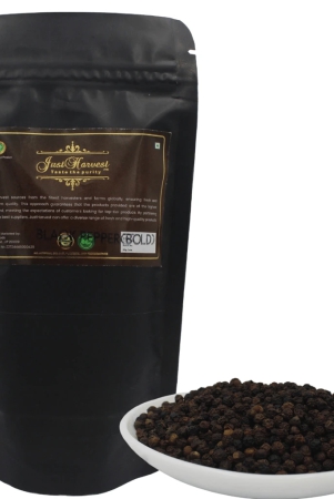 JustHarvest Whole Black Pepper (Kali Mirch), 100 Grams, No Artificial Colours or Preservatives