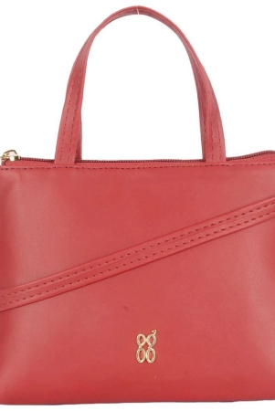 baggit-red-faux-leather-sling-bag-red