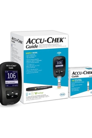 accu-chek-guide-blood-glucose-glucometer-kit-with-vial-of-10-strips-10-lancets-lancing-device