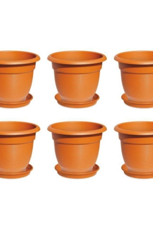 milton-blossom-mate-2-plastic-pot-with-tray-set-of-6-terracotta-brown-brown